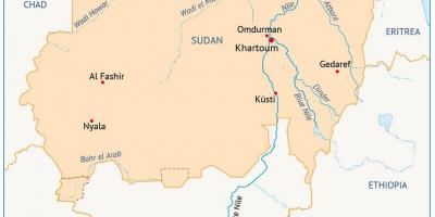 Kaart van Soedan-rivier