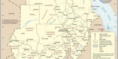 Kaart van Soedan-staten
